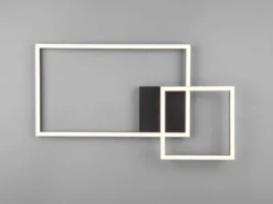 LED Deckenleuchte PADELLA Schwarz dimmbar Warmweiß, Breite 63cm