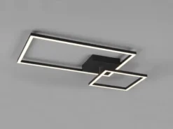 LED Deckenleuchte PADELLA Schwarz dimmbar Warmweiß, Breite 63cm