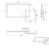 LED Deckenleuchte PADELLA Schwarz dimmbar Neutralweiß, Breite 63cm
