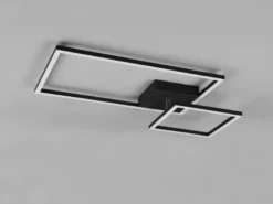 LED Deckenleuchte PADELLA Schwarz dimmbar Neutralweiß, Breite 63cm
