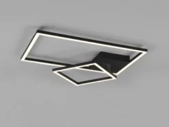 LED Deckenleuchte PADELLA Schwarz dimmbar Neutralweiß, Breite 63cm