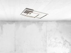 LED Deckenleuchte PADELLA Silber dimmbar Neutralweiß, Breite 63cm