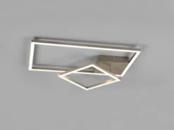 LED Deckenleuchte PADELLA Silber dimmbar Neutralweiß, Breite 63cm