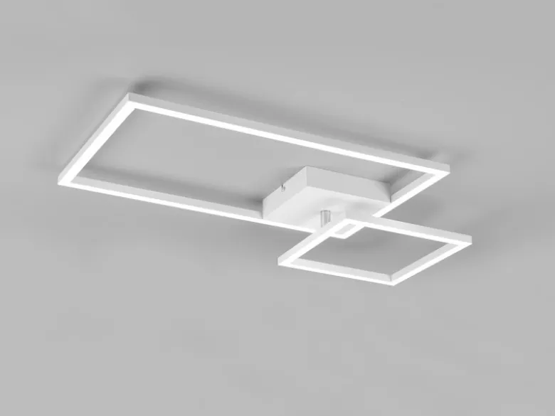 LED Deckenleuchte PADELLA Weiß dimmbar Warmweiß, Breite 63cm