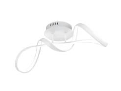 LED Deckenleuchte PERUGIA Metall Weiß matt 3 Stufen Dimmer, Breite 60cm