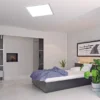 LED Deckenleuchte PHOENIX extrem flach dimmbar, Quadrat 45cm