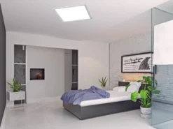 LED Deckenleuchte PHOENIX extrem flach dimmbar, Quadrat 45cm