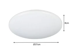 LED Deckenleuchte POLLUX IP44, Bewegungsmelder & Sternenhimmel, Ø37cm