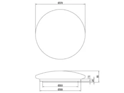 LED Deckenleuchte POLLUX IP44 mit Bewegungsmelder, Ø 37cm