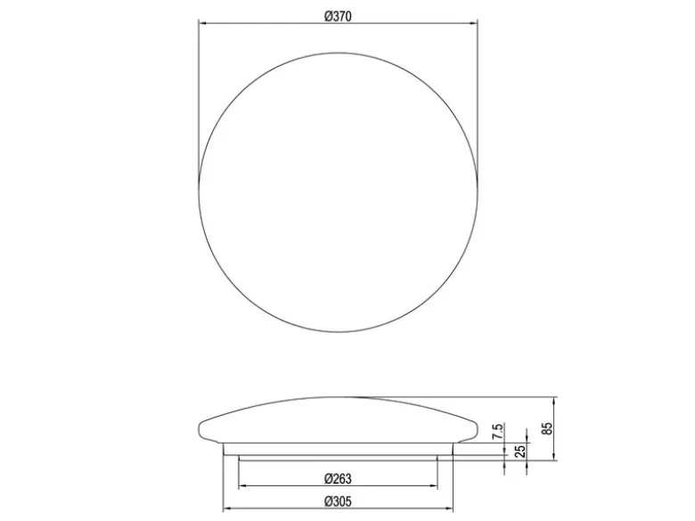 LED Deckenleuchte POLLUX IP44 mit Bewegungsmelder, Ø 37cm