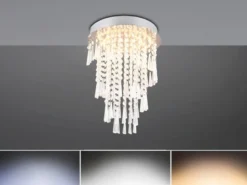 LED Deckenleuchte POMP mit Acryl Kristallbehang und Fernbedienung, Ø 30cm