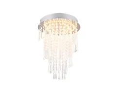 LED Deckenleuchte POMP mit Acryl Kristallbehang und Fernbedienung, Ø 30cm