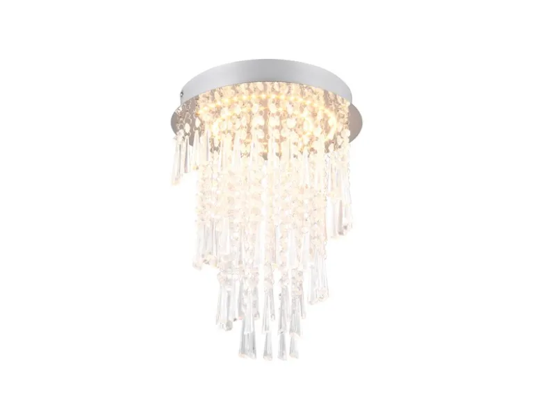 LED Deckenleuchte POMP mit Acryl Kristallbehang und Fernbedienung, Ø 30cm