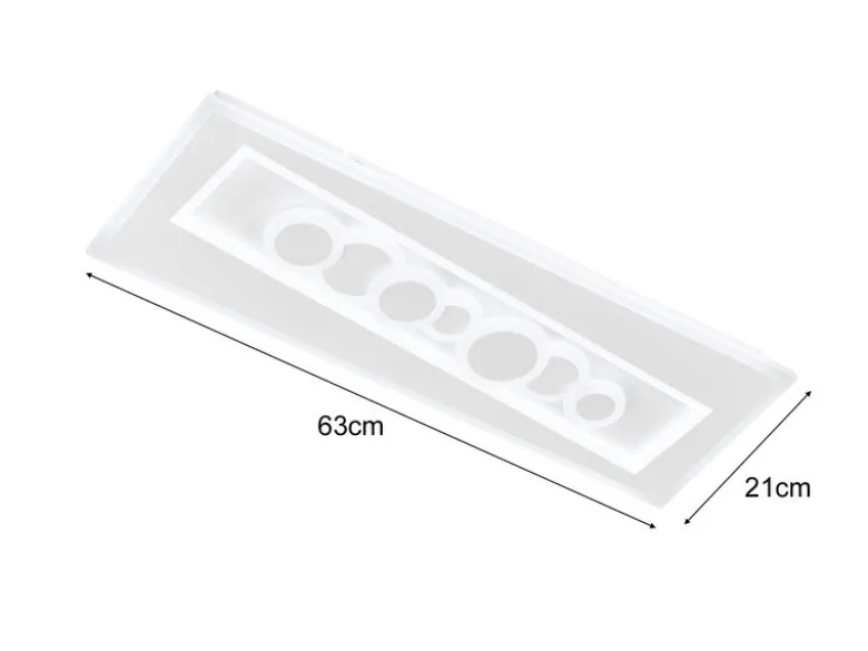 LED Deckenleuchte RATIO mit Tageslicht & Fernbedienung, Breite 63cm