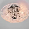 LED Deckenleuchte Rattan Geflecht Natur im Boho Stil, Ø 40cm
