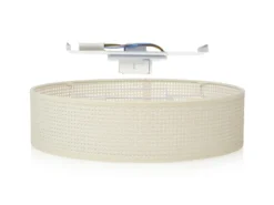 LED Deckenleuchte Rattan Lampenschirm / Abdeckung satiniert, Ø 50cm