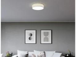 LED Deckenleuchte Rattan Lampenschirm / Abdeckung satiniert, Ø 50cm
