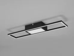 LED Deckenleuchte RIGIDO Schwarz dimmbar & Lichtfarbe einstellbar, B: 60cm