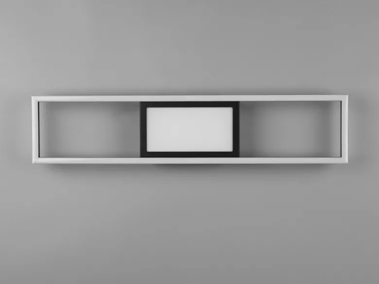 LED Deckenleuchte RIGIDO Schwarz dimmbar & Lichtfarbe einstellbar, B: 60cm
