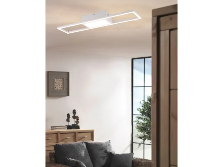 LED Deckenleuchte RIGIDO Weiß dimmbar & Lichtfarbe einstellbar, Breite 60cm