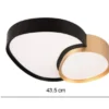 LED Deckenleuchte RISE mit Fernbedienung dimmbar Schwarz Gold, Breite 43,5cm