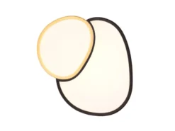 LED Deckenleuchte RISE mit Fernbedienung dimmbar Schwarz Gold, Breite 43,5cm
