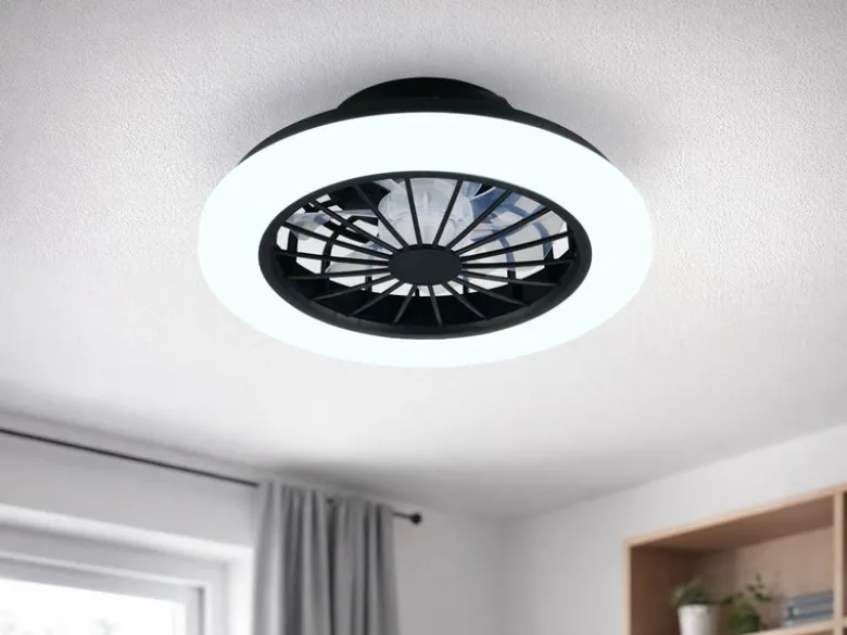 LED Deckenleuchte ROTSUND mit Ventilator, Tageslicht und Fernbedienung Ø 38cm