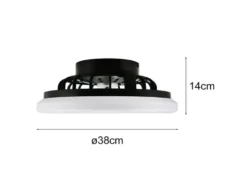 LED Deckenleuchte ROTSUND mit Ventilator, Tageslicht und Fernbedienung Ø 38cm