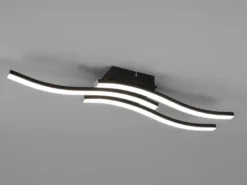 LED Deckenleuchte ROUTE 3 flammig Metall Schwarz Neutralweiß, Breite 56cm
