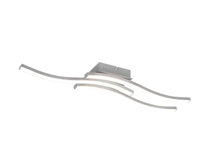 LED Deckenleuchte ROUTE 3 flammig Metall Silber Neutralweiß, Breite 56cm