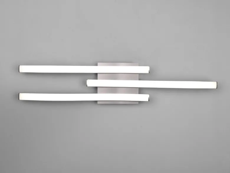 LED Deckenleuchte ROUTE 3 flammig Metall Silber Neutralweiß, Breite 56cm