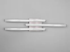 LED Deckenleuchte ROUTE 3 flammig Metall Silber Neutralweiß, Breite 56cm