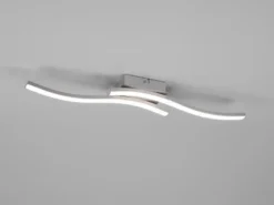 LED Deckenleuchte ROUTE 2 flammig Metall Silber Neutralweiß, Breite 56cm