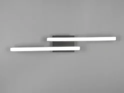 LED Deckenleuchte ROUTE 2 flammig Metall Schwarz Neutralweiß, Breite 56cm