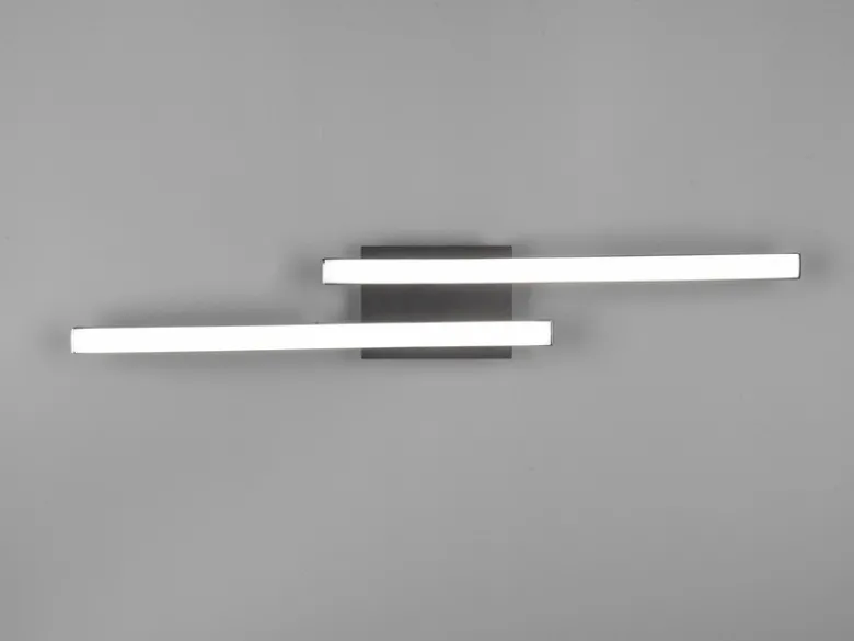 LED Deckenleuchte ROUTE 2 flammig Metall Schwarz Neutralweiß, Breite 56cm