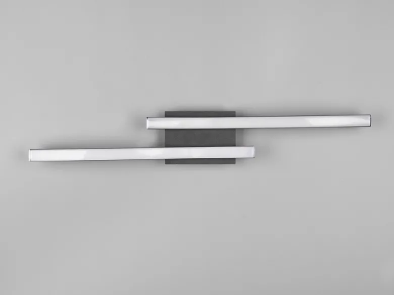 LED Deckenleuchte ROUTE 2 flammig Metall Schwarz Neutralweiß, Breite 56cm