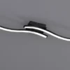 LED Deckenleuchte ROUTE 2 flammig Metall Schwarz, Warmweiß, Breite 56cm