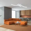LED Deckenleuchte ROUTE 2 flammig Metall Weiß, Neutralweiß, Breite 56cm