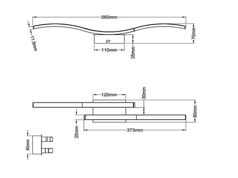 LED Deckenleuchte ROUTE 2 flammig Metall Weiß, Neutralweiß, Breite 56cm