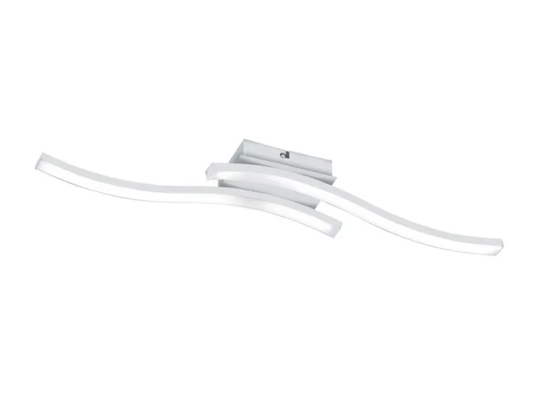 LED Deckenleuchte ROUTE 2 flammig Metall Weiß, Neutralweiß, Breite 56cm