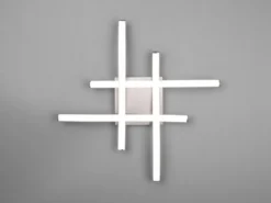 LED Deckenleuchte ROUTE Metall Silber, 4-flammig Warmweiß, Breite 46cm