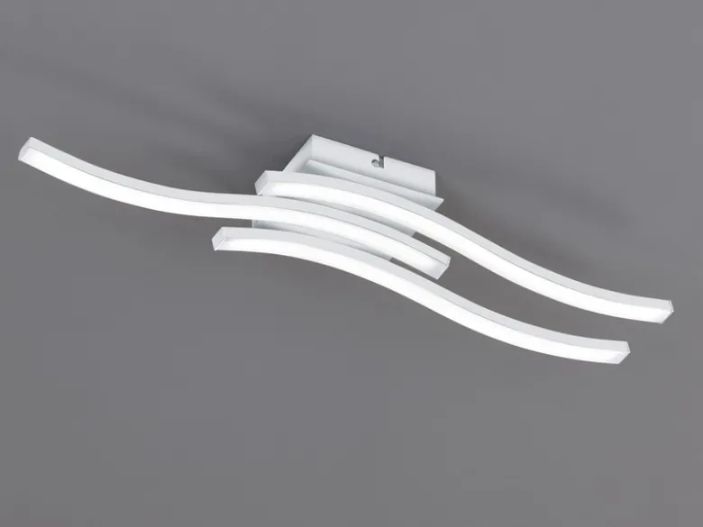 LED Deckenleuchte ROUTE Metall Weiß, Breite 56cm, Neutralweiß
