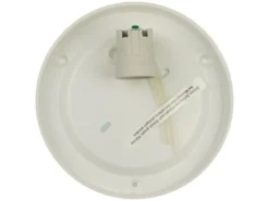 LED Deckenleuchte rund, Glas Alabaster, Dekorring Altmessing, Ø 35cm