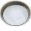 LED-Deckenleuchte rund, Glas Alabaster, Dekorring Altmessing, Ø 35cm