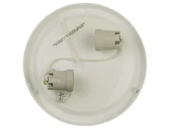 LED Deckenleuchte rund, Glas Alabaster, Dekorring Altmessing, Ø 40cm