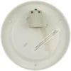 LED Deckenleuchte rund, Glas Alabaster, Dekorring Nickel matt, Ø 30cm