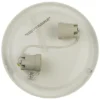 LED Deckenleuchte rund, Glas Alabaster, Dekorring Nickel matt, Ø 40cm
