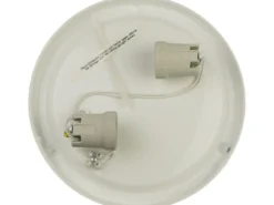 LED Deckenleuchte rund, Glas satiniert mit Klarrand, Dekorring Chrom, Ø 30cm