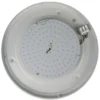 LED-Deckenleuchte rund, Opalglas matt, Dekorring Messing matt, Ø 25cm