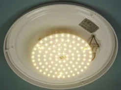 LED-Deckenleuchte rund, Opalglas matt, Dekorring Chrom, Ø 40cm